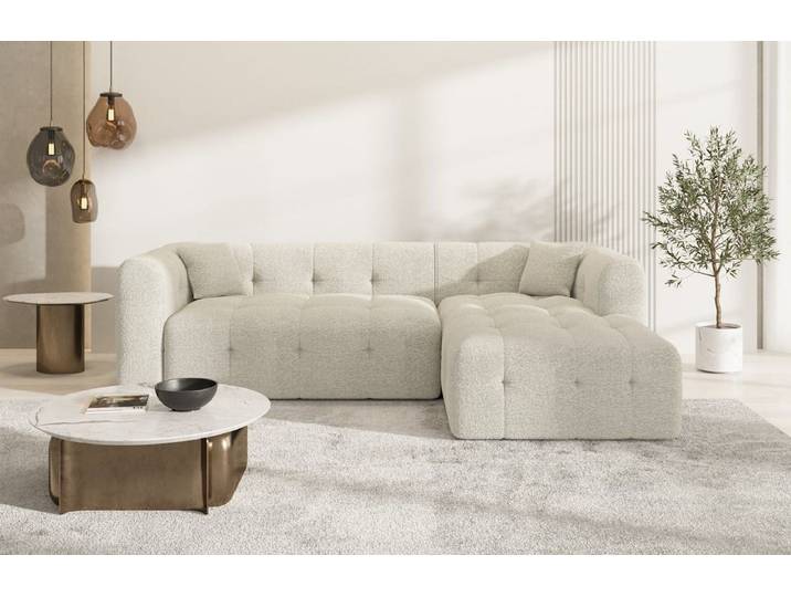 Couch Sevilla L-Form in Stoff