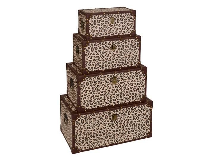3er-Set Truhen rotbraun 19x34x16cm
