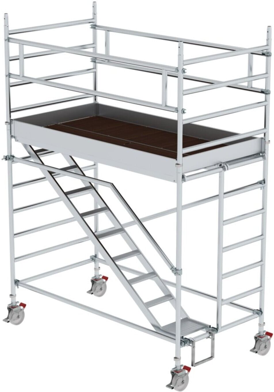 MUNK Alu-Rollgerüst mit Schrägaufstiegen Plattform-Höhe 2,35 m Länge 2,45 m (167110)