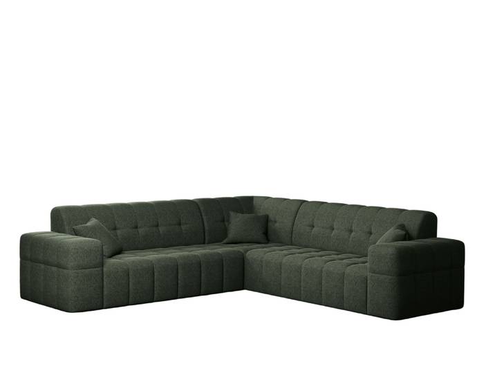 Kaiser Möbel Ecksofa Corner 246x246 cm Eckcouch NIMES stoff Verita Dunkelgrun