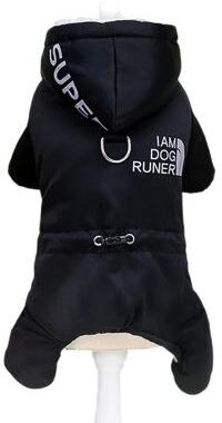 Inspire Select FrostPaws Thicken Waterproof Dog Jumpsuit Warm Winter Hoodie Coat For Small Dogs black 2xl