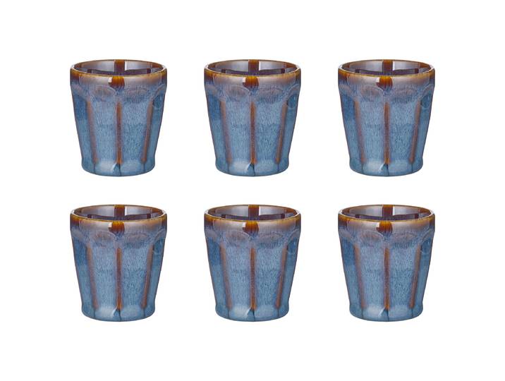 Espressotasse BERGAMO 6er-Set Ø 6cm Blau/Blau