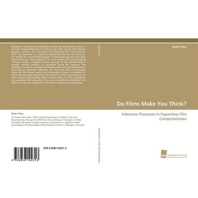 Do Films Make You Think?, Taschenbuch von Maike Tibus, Südwestdeutscher Verlag für Hochschulschriften, 978-3-8381-0231-3