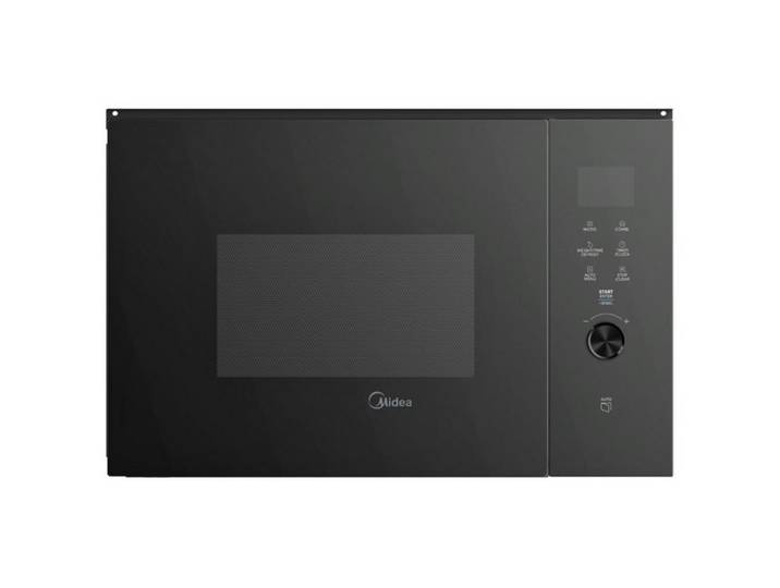 Midea Einbaumikrowelle, Schwarz, Metall, Glas, 59.5x38.6x39.6 cm, Schnellaufheizung, Auftaufunktion, Automatik-Kochprogramme, Timerfunktion, Kindersicherung, Küchen, Küchenelektrogeräte, Mikrowellen