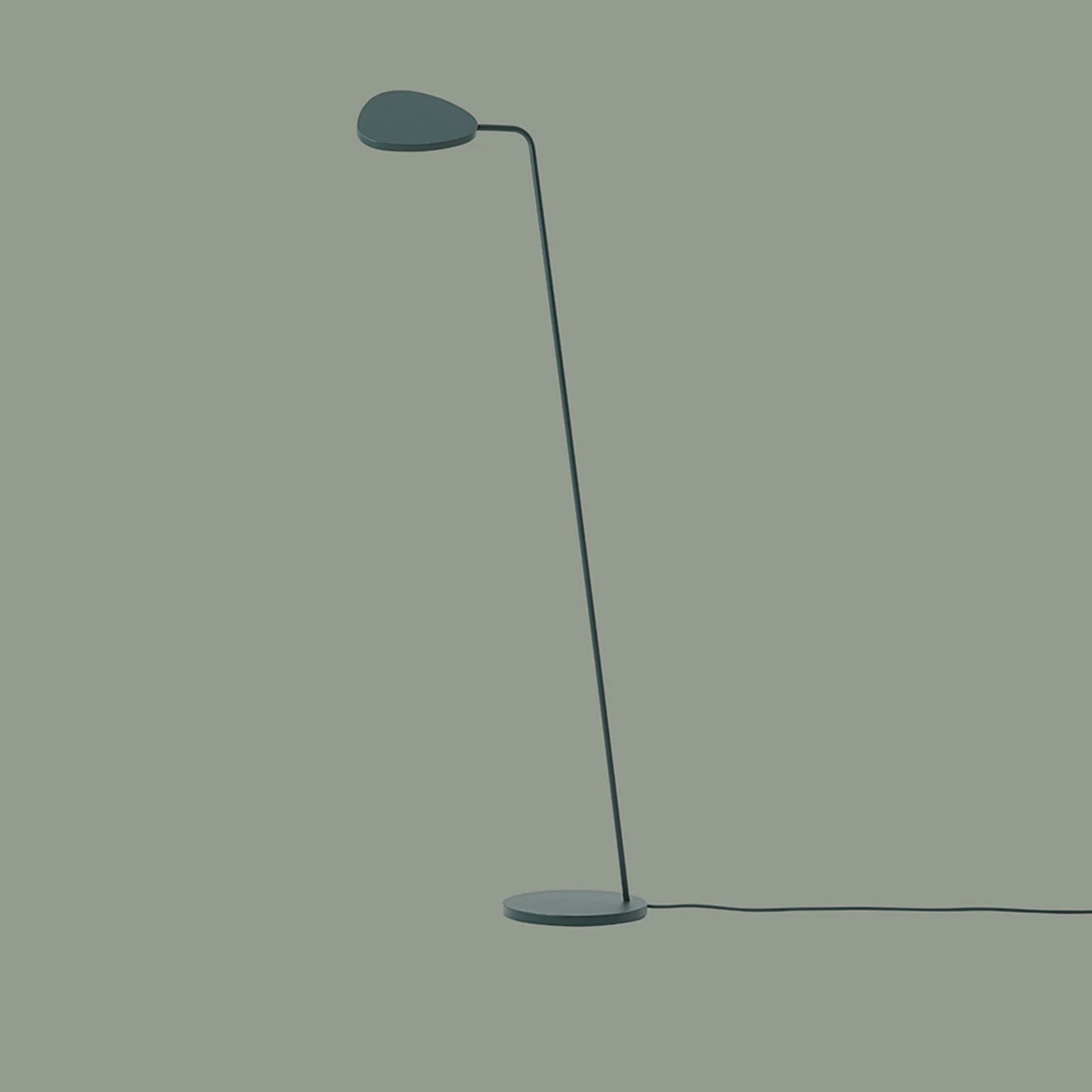 Muuto Leaf vloerlamp Dark Green - Aluminium