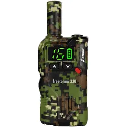 Stabo freecomm 330 2er Pack (5 km), Walkie Talkie, Mehrfarbig, Schwarz