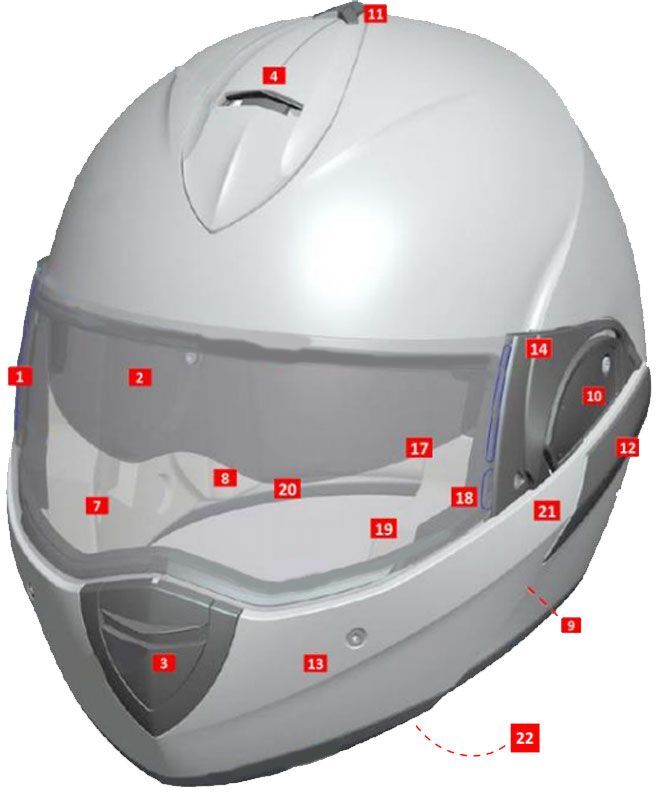 Mentonnière Shark EVOLINE 3 Silver