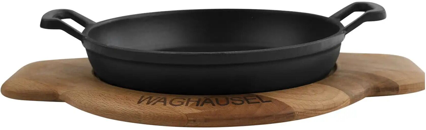 Sallys Servierpfanne  Sallys ¦ schwarz ¦ Gußeisen,Holz ¦ Maße (cm): H: 3,6  Ø: