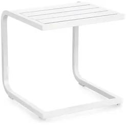 Gartenbeistelltisch Taylor aus Aluminium, modern und wetterfest, weiß, quadratisch 40x40 cm