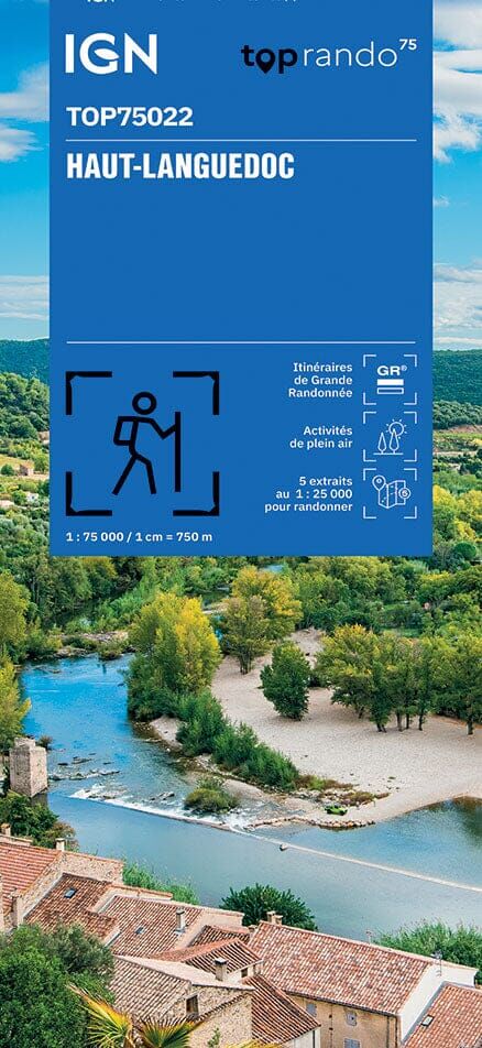 Carte TOP 75 n° 22 - Haut Languedoc   IGN