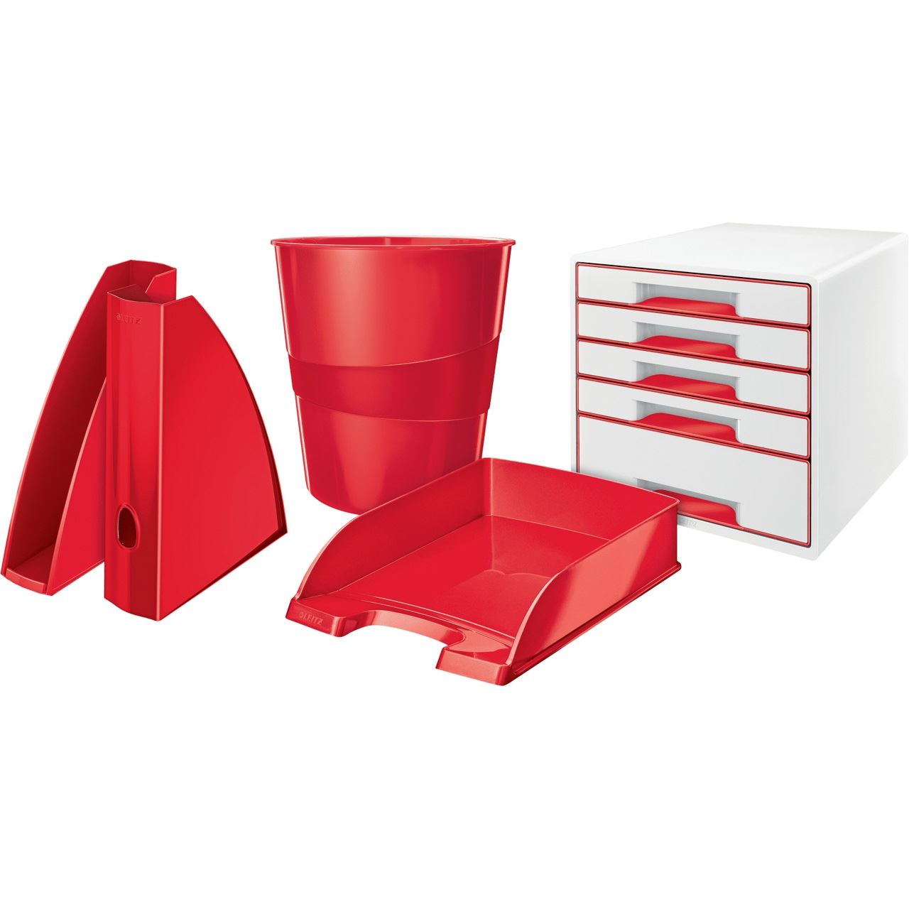 LEITZ WOW Duo Colour Papierkorb 15,0 l rot