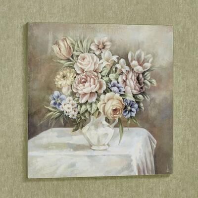Touch of Class Bouquet of Blooms Canvas Wall Art Multi Pastel , Multi Pastel