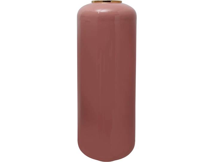 Bodenvase KAYOOM Bodenvase Art Deco 205 , rosa (rosa, goldfarben), B:30cm H:81cm T:30cm Ø:30cm, Metall, Vasen, Bodenvase