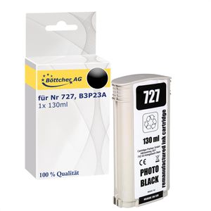 kompatibel für HP 727 B3P23A 130ml Foto schwarz