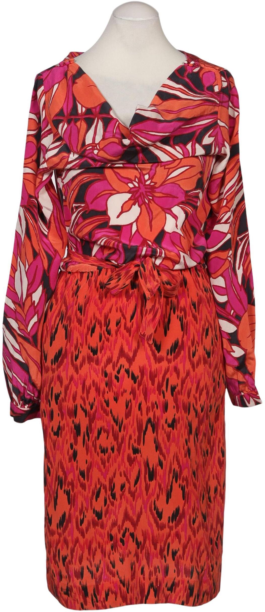 Antik Batik Damen Kleid, Mehrfarbig, Gr. EU 38, Seide - Second Hand