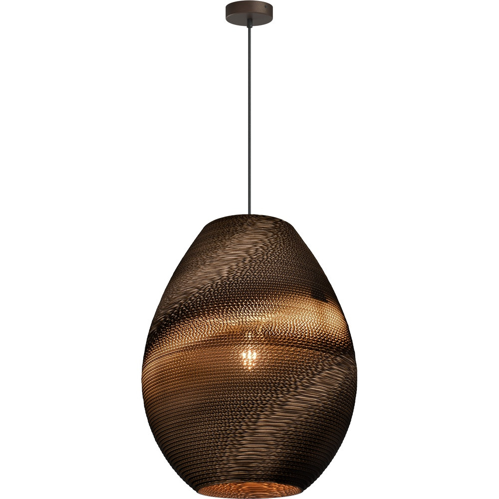 Masterlight Carta Pineapple hanglamp - Cacao - Papier - Ø 49 cm