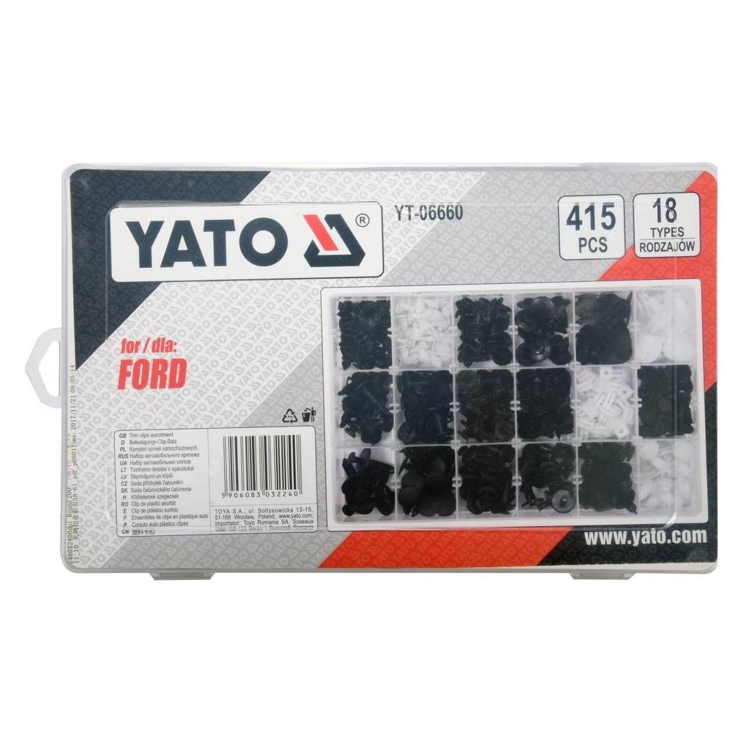 Yato KFZ/Auto Befestigung Clips Sortiment Box 415tlg. FORD ( YT-06660) (YT-06660)