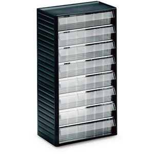Treston Kleinteilemagazin 556-3, aus Kunststoff, für Wandmontage, 31 x 55 x 18cm, 8 Schubladen