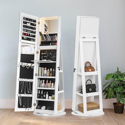 FCH 360 Lockable Jewelry Armoire with Full Length Mirror