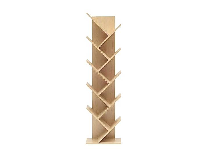 Rebecca Mobili Bücherregal skandinavisches Design, Standregal modern 10 Fächer, Braun, Holz MDF, Haus Büro – Maße: 73,5 x 73 x 32 cm (HxLxB) - Art. RE4792