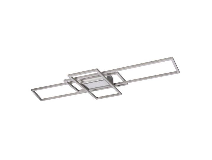 Novel Led-Deckenleuchte Irvine, Nickelfarben, Metall, 42x6.5x105 cm, Farbtemperaturwechsler, Lampen & Leuchten, LED Beleuchtung, LED-Deckenleuchten