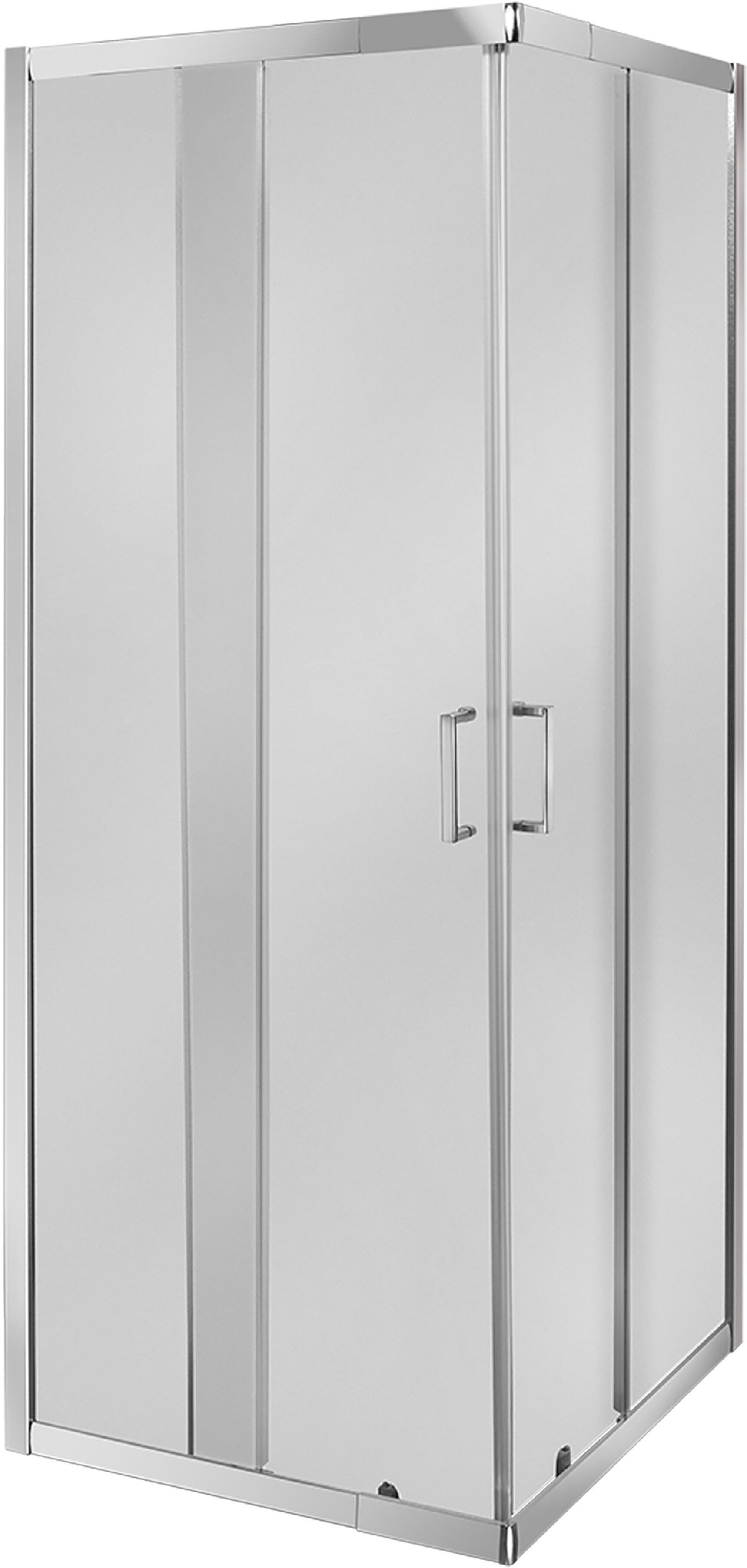Tecnomat BOX DOCCIA BIONAZ RETTANGOLARE (68-80)x 88-100)H190cm PROFILI CROMO TEMPERATO STAMPATO 5 mm