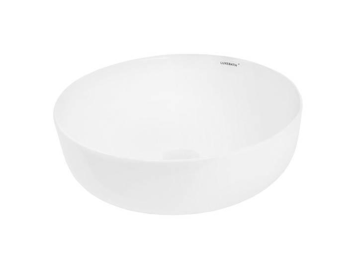 LuxeBath Waschbecken, Weiß, Keramik, 40x13.5x40 cm, Badezimmer, Waschbecken & Armaturen, Waschbecken