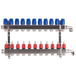 Heizkreisverteiler BASIC für Fußbodenheizung, 11 Heizkreise