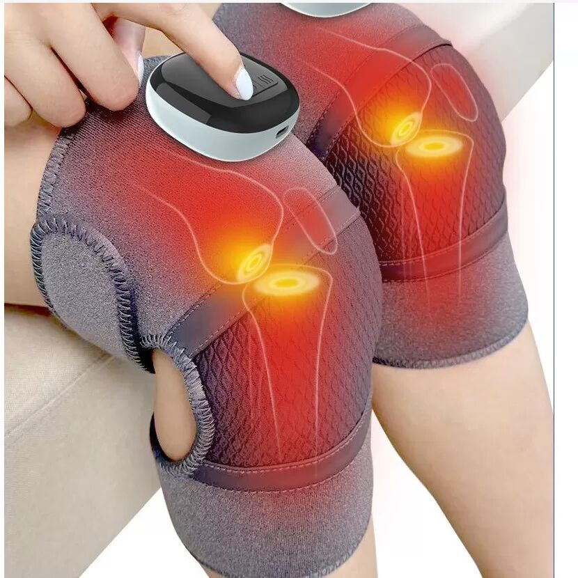 INF Masseur de Genou Chauffant Sans Fil avec Vibration et Thermothérapie pour Soulager la Douleur Articulaire