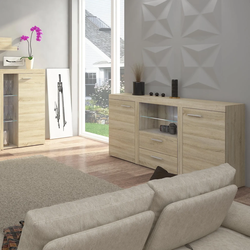 SIDEBOARD RITMO 156x40x82 cm mit 2 Schubladen und 2 Türen Sonoma Eiche