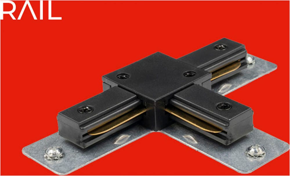 BRILONER LEUCHTEN Schienensystem-Verbinder "RAIL", schwarz, B:8,5cm H:2cm L:13,5cm, Stromschienensysteme, 13,5x8,5x2 cm, Schienensystem Rail, Wohnzimmer, Büro, Küche, Flur
