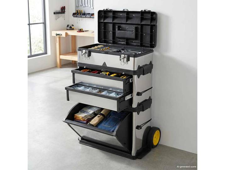 vidaXL Werkzeugtrolley 3-teilig