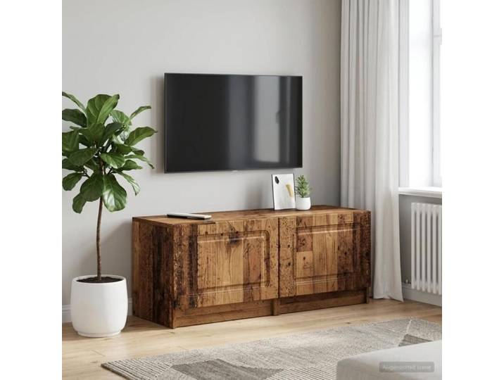 Meuble TV bois ancien bois ingénierie meuble télé effet vieilli design rustique