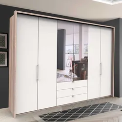 Schlafzimmerkleiderschrank in Weiß Eiche Sägerau