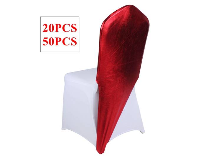 Housse de chaise en Spandex bronzant rouge, housse de chaise extensible en Lycra pour décoration d'événements de mariage
