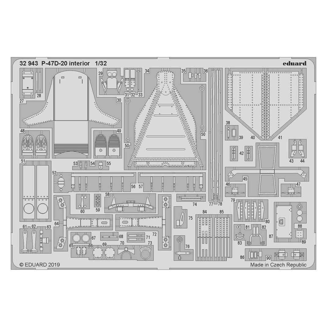 Eduard P-47D-20 interior for Trumpeter (32943)