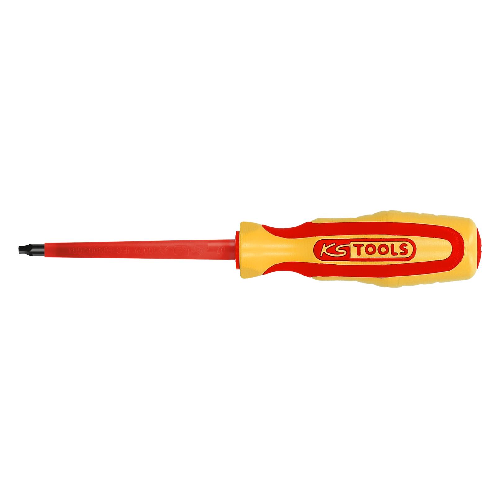 KS Tools Werkzeuge-Maschinen GmbH ERGOTORQUE VDE Innenvierkant-Schraubendreher #3, 265mm (4-Kant (Robertson) (117.0595)