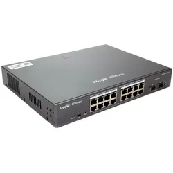 Ruijie NET SWITCH 18PORT 1000M 2SFP (18 Ports), Netzwerk Switch, Schwarz