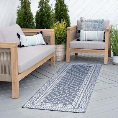 Alise Rugs Exo Coastal Diamond Indoor/Outdoor Area Rug