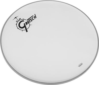 Gretsch Drums "22" Bass Drum Head WH w/Logo" Weiß