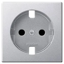Merten Zentralplatte - Ersatz-Abdeckung für MEG2300-0460, erhöhter Berührungsschutz, System M (aluminium matt)