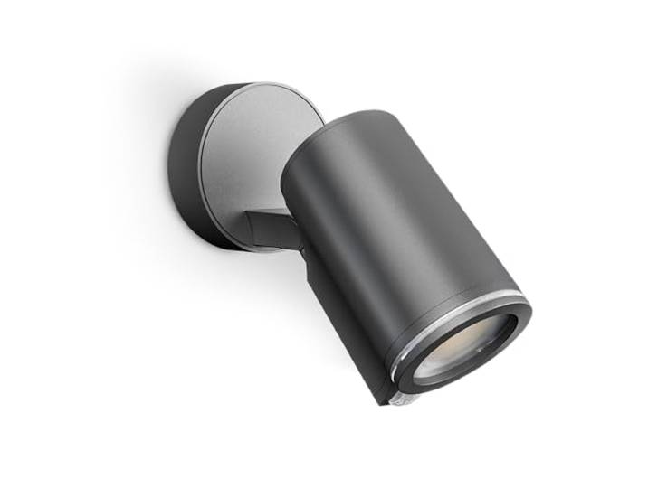 Steinel LED Strahler Spot ONE SC Connect, smarte Außenwandleuchte, Bewegungsmelder, App Steuerung, Zeitplan, 7.9 W, 3000 K warmweiß, Anthrazit, Grau