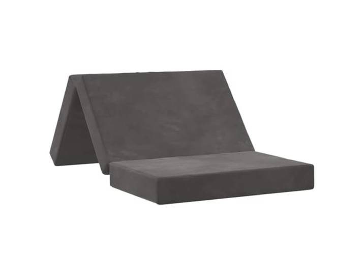 MNCVXAXG Klappsofa 80 x 67 x 45 cm dunkelgrau Weicher Samt, bequemer Schaumstoff, waschbarer Bezug, umwandelbar, platzsparend