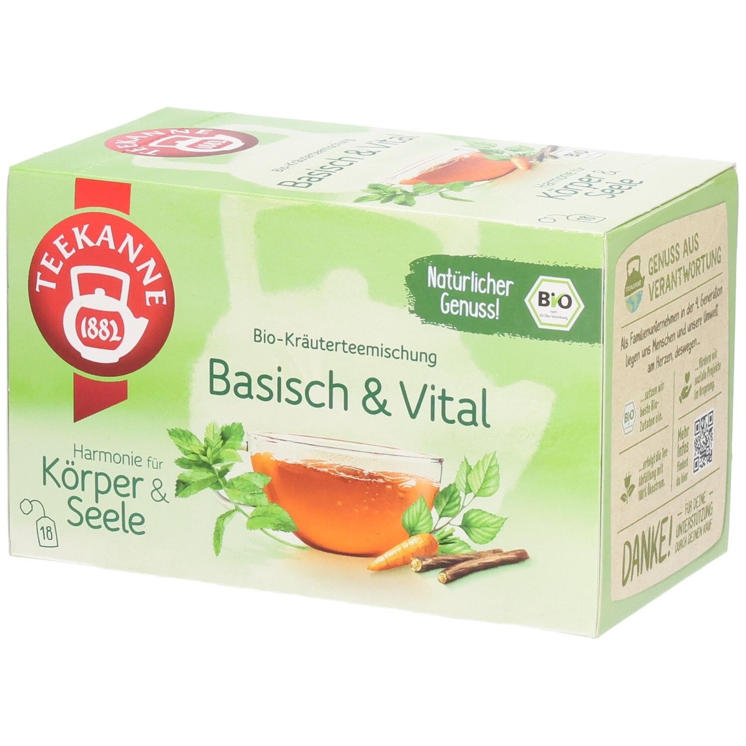 Teekanne BIO Harmonie f. Körper & Seele Basisch Vital 18 St Tee