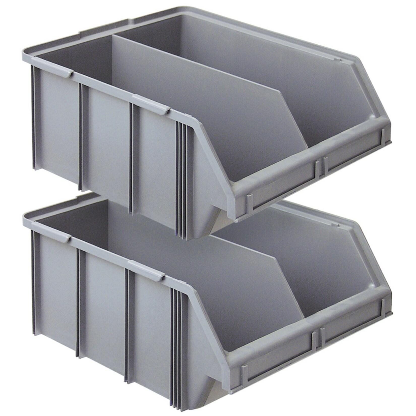 BRB 22789 Lagerbox 2er Set, 48 l mit Trennwand