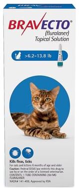 Bravecto Spot On Bravecto Spot-On For Medium Cats 6.2 Lbs - 13.8 Lbs (Blue) 2 Pack