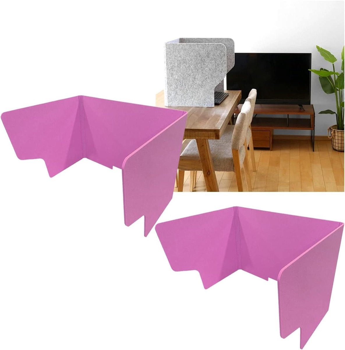 Bureau Privacy Paneel Grijs - Opvouwbare en Geluidsabsorberende Bureau Divider
