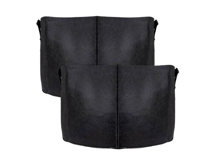Intirilife Pflanzsack Vliesstoff 55/30 cm (2-tlg. Set), Schwarz, Textil, Gartenzubehör