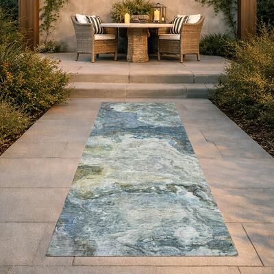 Addison Rugs Machine Washable Indoor/ Outdoor Modern Rapids Chantille Rug