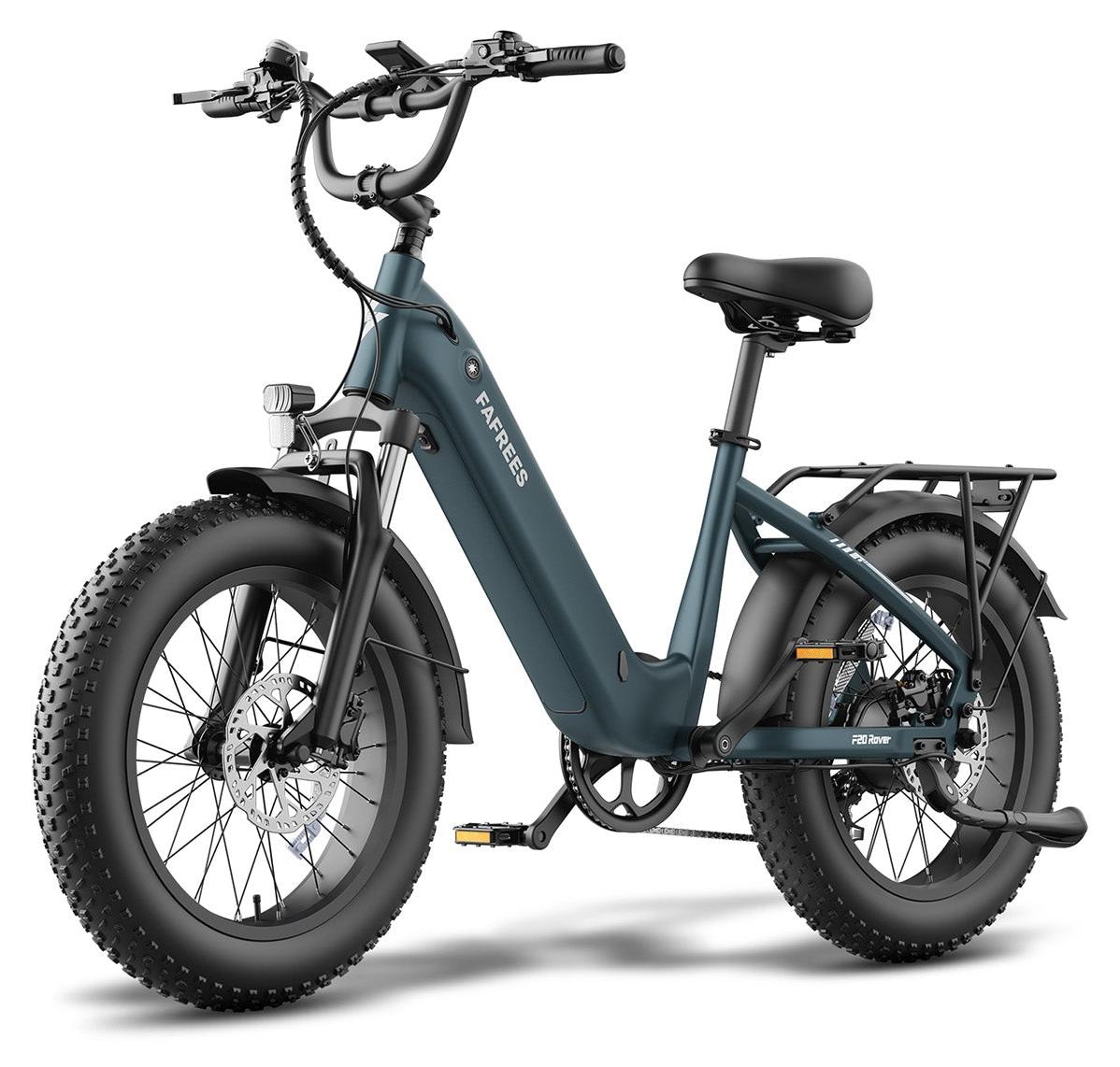 E-Bike Fatbike 250W 48V 15Ah Akku 55-80km Reichweite 20x4.0 Zoll Blaugrün